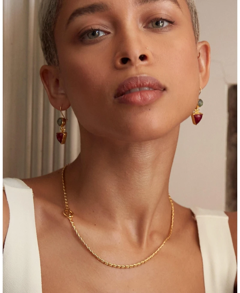 Ottoman Hands Thea Snake Chain Necklace with T-Bar