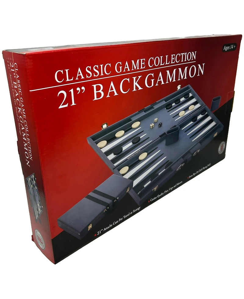 John N. Hansen Co. Classic Game Collection 21" Backgammon Set