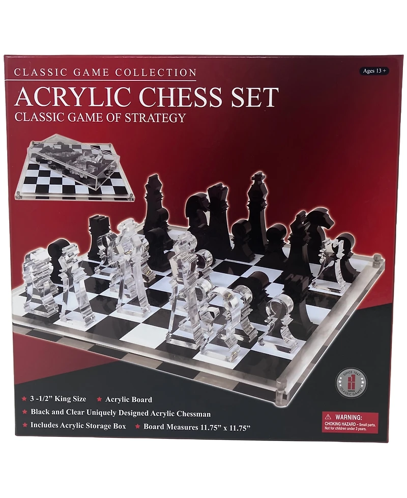John N. Hansen Co. Classic Game Collection - Acrylic Chess Set