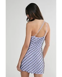 Nasty Gal Women's One Shoulder Studded Mini Dress
