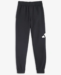 adidas Big Boys Elastic-Waistband Essential Logo Fleece Jogger Pants