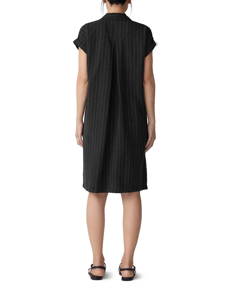 Eileen Fisher Women's Striped Notched-Collar Shirtdress