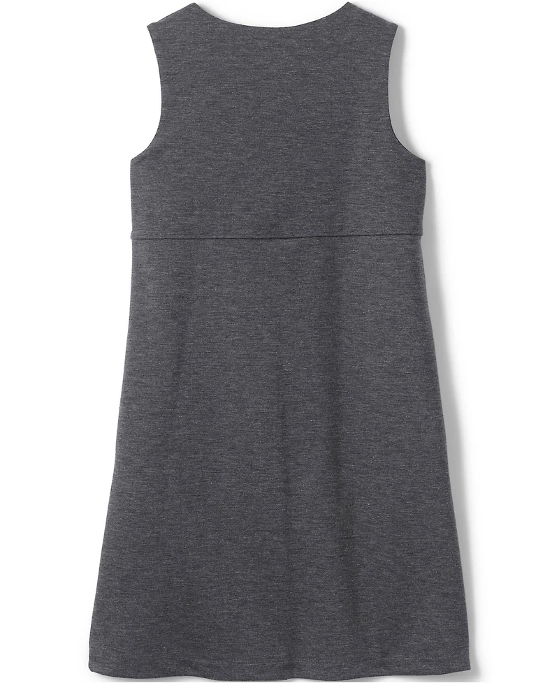 Lands' End Little Girls School Uniform Ponte Pleat Jumper Top of Knee