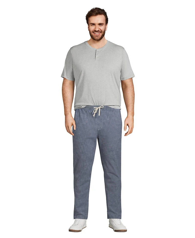 Lands' End Big & Tall Short Sleeve Super-t Henley