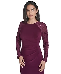 Jessica Howard Petite Raglan Sleeve Gown