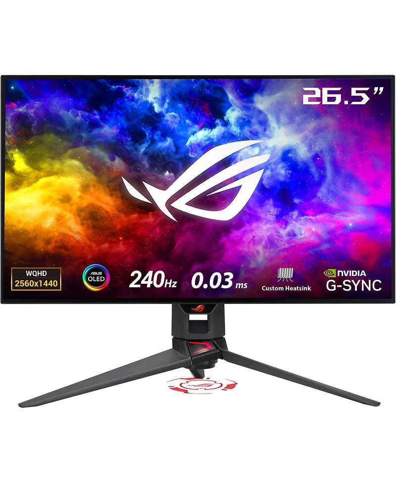 Asus Rog Swift Oled PG27AQDM 26.5" 16:9 Qhd 240Hz Hdr Gaming Monitor