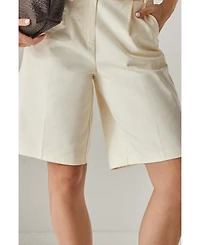 Nasty Gal Women's Longline Cotton Twill Buckle Jort Shorts
