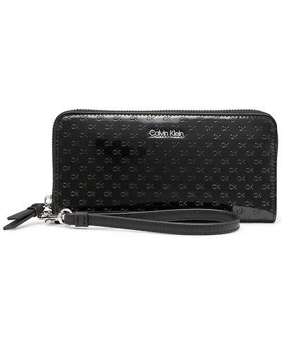 Calvin Klein Women's Moon Signature Embossed Boxed Wallet