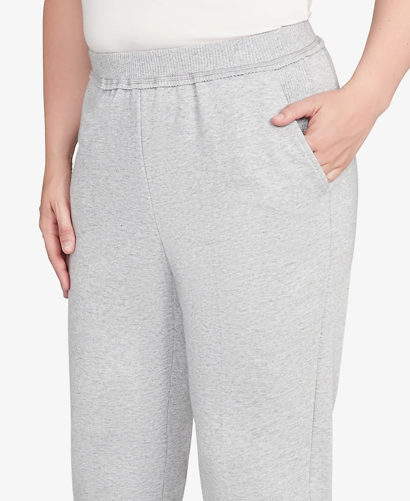 Alfred Dunner Women's Casual Vibe Cozy Short Length Slant Pocket Pants