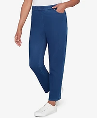 Alfred Dunner Sunset Canyon Denim Knit Short Length Split Hem Jeans