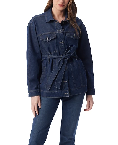 Gloria Vanderbilt Women's Petite Belted Denim Jacket