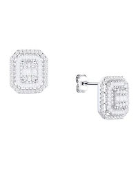 Diamond Baguette & Round Earrings (1/2 ct. t.w.) 14k Yellow or White Gold