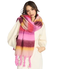 Steve Madden Women's Varsity Striped Fringe Scarf
