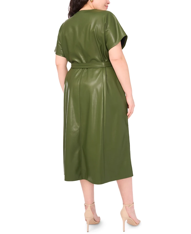 Msk Plus Dolman Sleeve Belted Midi Dress