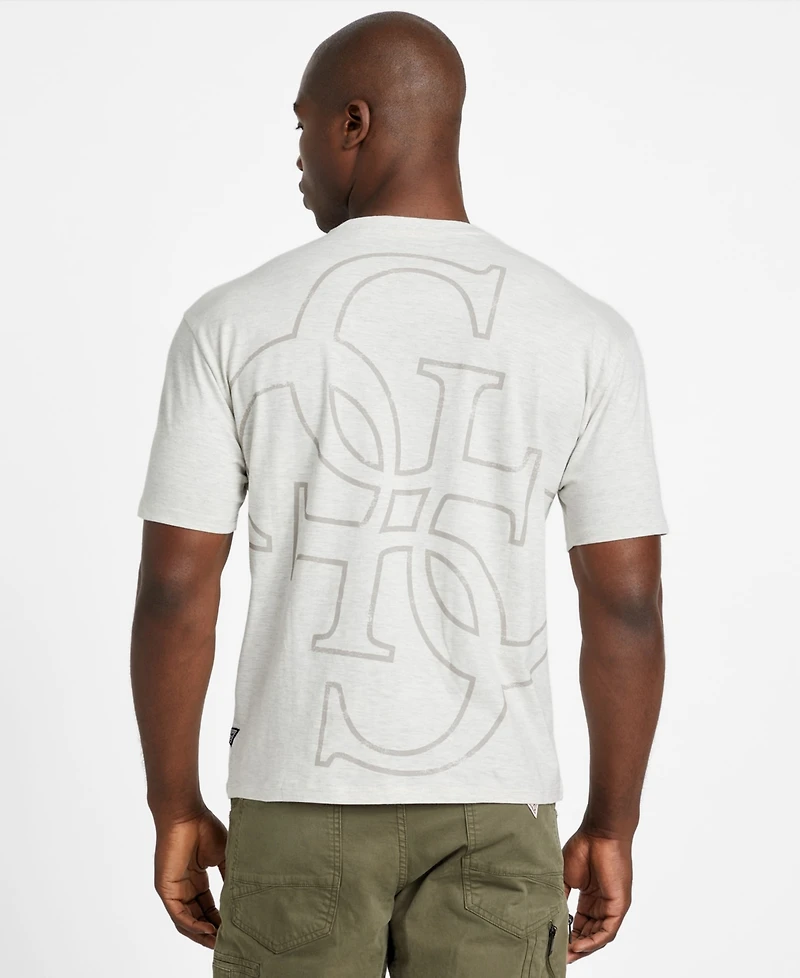Guess Men's Distressed Quattro G Relaxed-Fit Graphic T-Shirt