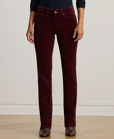 Lauren Ralph Lauren Petite Stretch Corduroy Mid-Rise Straight Pants