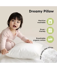 KeaBabies Toddler 2pk Pillow, Soft Organic Cotton Pillows for Sleeping, 13X18 Pillow