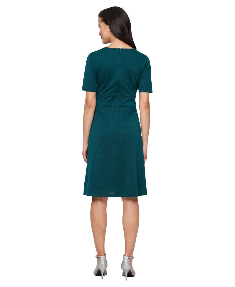 Sl Fashions Women's Novelty Crochet Knit Midi Dress
