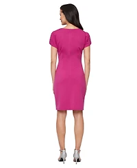 Sl Fashions Women's Scoop Neck Sheath Dress