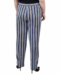 Ny Collection Plus Wide Waist Pull On Pants
