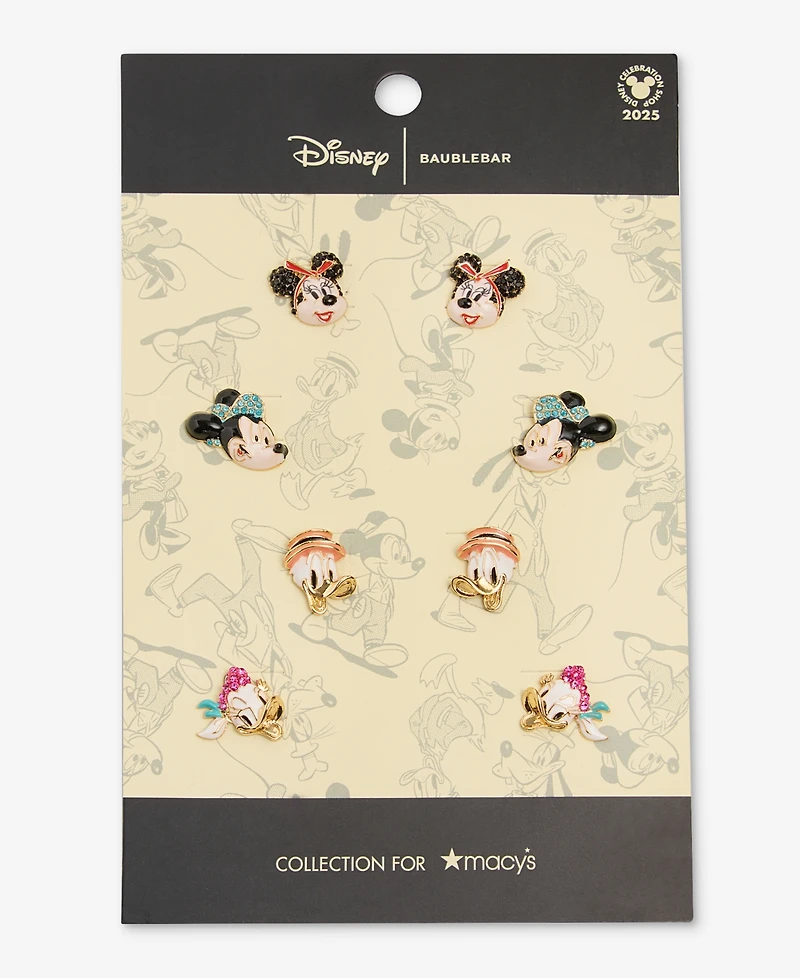 BaubleBar Disney | Macy's Mickey & Friends Earrings, Set of 4, Created for Macy's