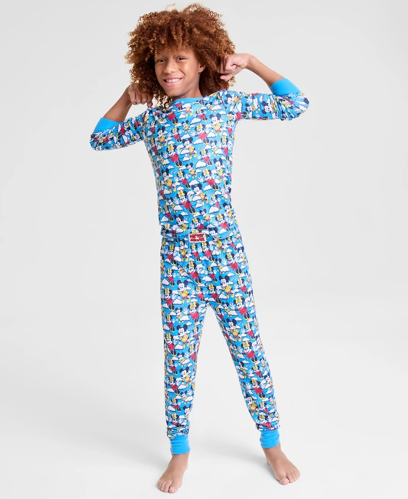 Disney | Macy's Kids 5-14 Mickey Mouse & Minnie Knit Pajamas Set, Exclusive