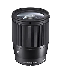 Sigma 16mm f/1.4 Dc Dn Contemporary Lens for Canon Ef-m, Black, Bundle with ProOptic 67mm Filter Kit, Flex Lens Shade, Cleaning Kit, Cap Tether, Lens