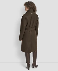 Dkny Women's Belted Notch Collar Coat