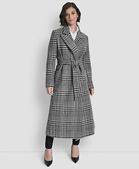 Dkny Women's Notch Collar Belted Wrap Coat