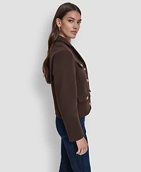 Dkny Jeans Women's Button Front Cropped Jacket