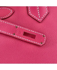 Pre-Owned Hermes Birkin 30 Handbag Pink Epsom with Gold Hardware