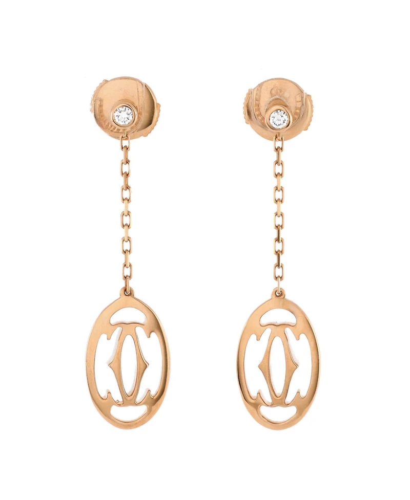 Pre-Owned Cartier Double C de Cartier Drop Earrings