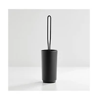 iDesign Stainless Steel Toilet Brush and Holder for Bathroom - Matte Black