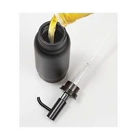 iDesign Stainless Steel Soap Dispenser for Bathroom or Kitchen Countertop, Black