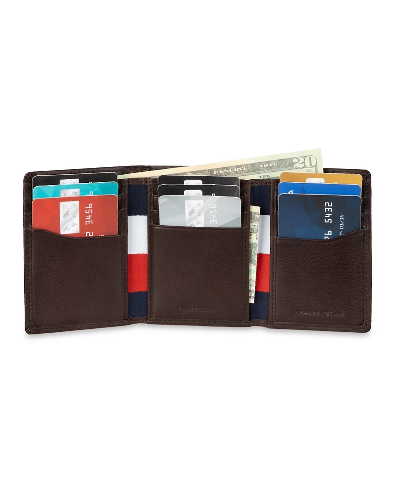 Tommy Hilfiger Men's Trifold Plaid Wallet