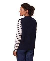 Celtic & Co. Women's Donegal Ribbed Crew Neck Waistcoat