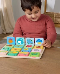 Fisher Price Wooden Flip and Reveal Busy Activity Board