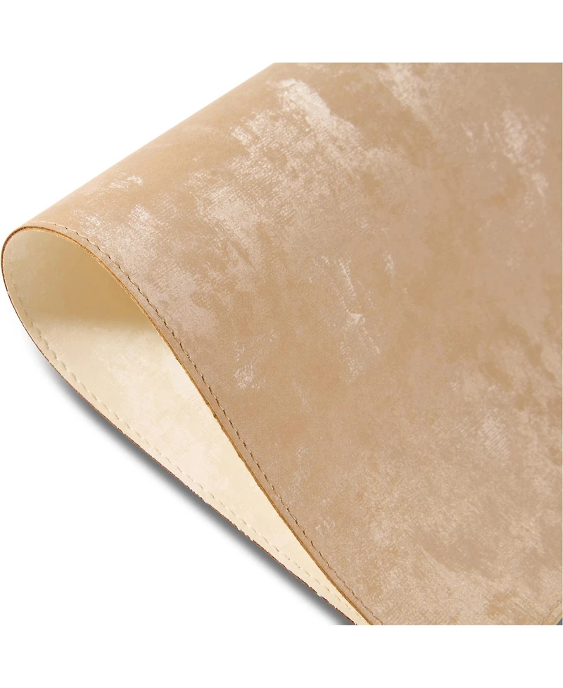 Dainty Home Velvet Reversible Premium Faux Leather 12" x 18" Rectangular Placemats Set of 4