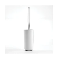 iDesign Stainless Steel Toilet Brush and Holder for Bathroom - Matte White