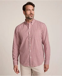 Lands' End Men's Long Sleeve Pattern Poplin Shirt