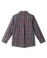 Andy & Evan Toddler/Child Boys Navy Multi Plaid Buttondown