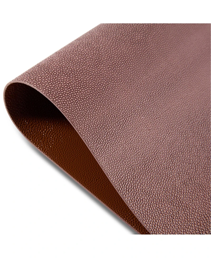 Dainty Home Lucerne Reversible Premium Faux Patent Leather 12" x 18" Rectangular Placemats Set of 4