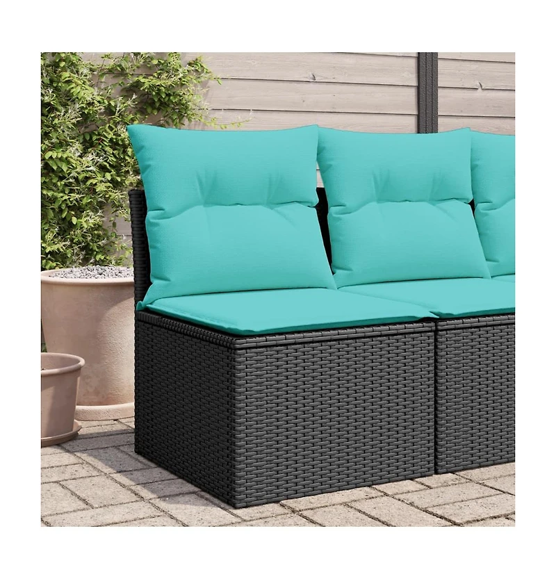 vidaXL Garden Chair Black and Blue
