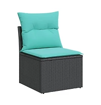 vidaXL Garden Chair Black and Blue