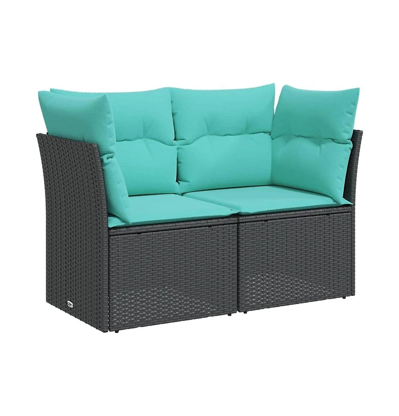 Garden Sofa Black, Blue