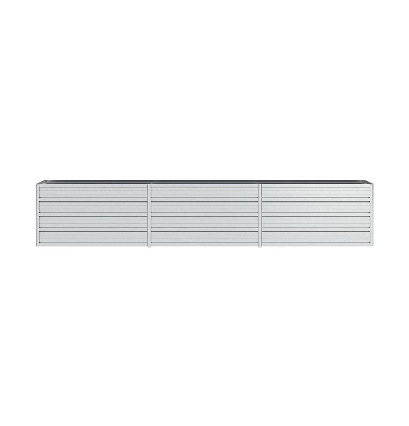 Garden Raised Bed Silver Galvanized Steel Large Durable