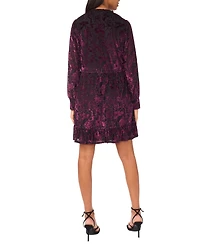 Msk Women's Long Sleeve Babydoll Dress