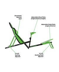 Gtr Simulator Gta Compact V2 Foldable Racing Cockpit | F1 Team Kick Sauber Edition | Adjustable Seat & Pedals | Direct Drive Support | Fits Logitech,
