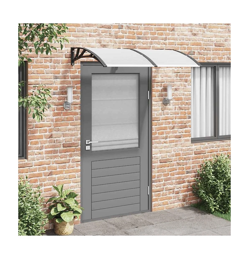 vidaXL Door Canopy Black Polycarbonate sheets 59.1 x 29.5 in Durable