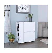 Tuhome Arlet Kitchen Island White/Macadamia Mdf
